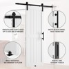 SMARTSTANDARD 80 & 96 in. Height White Interior Sliding Barn Door with Sliding Door Hardware Kit & Handle - Predrilled, Ready to Assemble, H-Paneled - 4 of 4