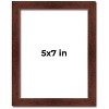 PosterPalooza | Photo Size Classic Modern Brown Frame - UV Acrylic, Foam Board Backing, Hanging Hardware - 2 of 4