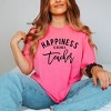 Simply Sage Market Women's Happiness Is Being A Teacher Short Sleeve Garment Dyed Tee - 2 of 2