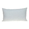 HomeRoots 14" X 24" Brown and White Cotton Lumbar Throw Pillow with Embroidery - 4 of 4