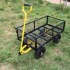 BEAFUP Heavy Duty 660Lbs Capacity Garden Cart with 4 Airless Solid Tires & Removable Mesh Sides-Foldable Utility Wagon for Gardening,Yard Work - 2 of 4