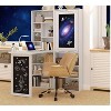 Sapphtopaz Modern Convertible Office Desk with Blackboard Wall Mount Computer Desk with Open Storage Shelf Fold-Out Writing Desk for Bed Sofa - 2 of 4