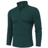 Men's Quarter Zip Up Pullover Casual Stretch Lightweight Mock Neck Polo Sweaters Knitwear - 4 of 4