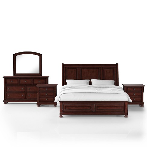 cherry california king bed sets