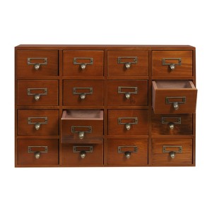YIYIBYUS Drawer Wooden Storage Box, Drawer Storage Cabinets - 1 of 4