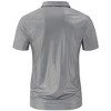 Mens Shirt Zip Polo Shirts Short Sleeve Shiny Shirt Outfits Party Costume Top - 3 of 4