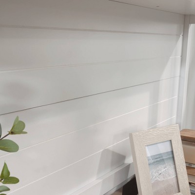 Cottage Road 66" White Bead Board Desk Hutch