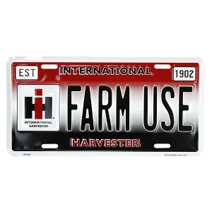 International Harvester Farm Use Embossed Metal License Plate 16208 - 1 of 3