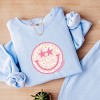 Simply Sage Market S.W.Smiley Floral Smiley Face Lightweight Garment Dyed Sweatshirt - 3 of 4