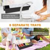 Aoibox 6-Compartment Condiment & Garnish Tray with Lid, Lightweight Plastic Caddy for Bartenders, Outdoor Parties & Home Bars, Easy to Clean & Carry - 3 of 4