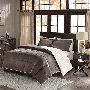 Monterey Corduroy Berber Reverse Comforter Set (Twin) Gray - 2pc