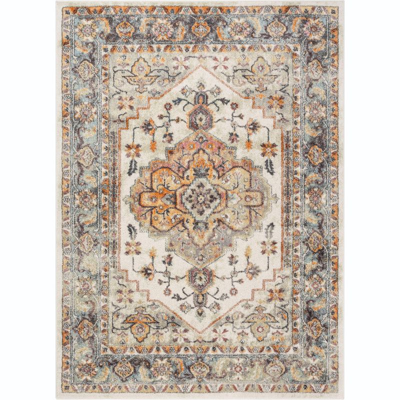 Well Woven Cameo Bohemian Vintage Soft Oriental Medallion Area Rug, 1 of 10