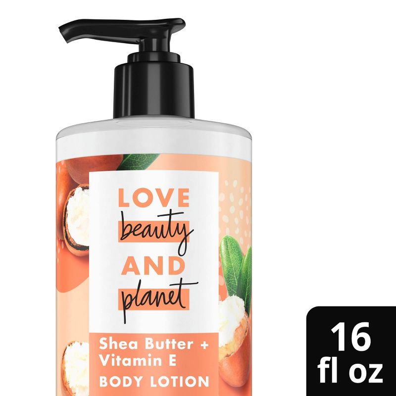 Love Beauty and Planet Nourish Shea Butter and Vitamin E Pump Body Lotion - 16 fl oz, 1 of 11