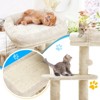 EROMMY Cat Tree, Multi-level Cat Tower for Indoor Cats,Beige - 3 of 4