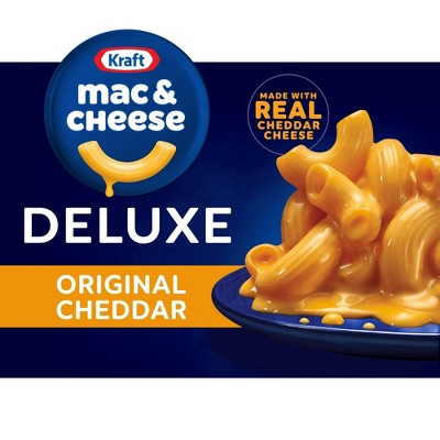 Kraft Deluxe Original Cheddar Mac N Cheese Dinner, 14 oz Box, Shelf-Stable, Pack of 4