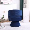 Swivel Accent Chair, Armchair, Round Fabric Barrel Chair, With Armrests, Lazy Sofa, Comfy Chair, Accent Barrel Chair - 4 of 4