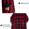 PAVILIA Wearable Blanket Sweatshirt Faux Shearling Lining, Soft Warm Reversible Hoodie, Giant Oversized Fleece Pullover With Pocket - 3 of 4
