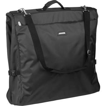 WallyBags 45" Premium Framed Garment Bag with shoulder strap and multiple pockets