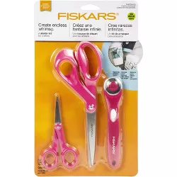Fiskars Fabric Craft Sewing Fashion Starter Set 3pcs-Rotary Cutter & 2 Pair Of Scissors