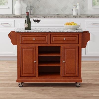 Glenwillow Home Kitchen Cart with Locking Casters