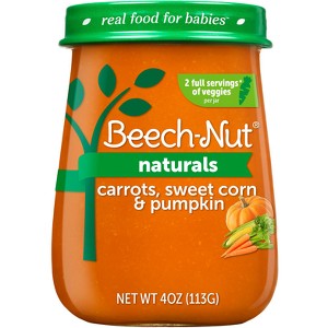 Beech-Nut Naturals Carrots, Sweet Corn & Pumpkin Baby Food Jar - 4oz - 1 of 4