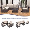7-Piece Outdoor Wicker Patio Furniture Set, PE Rattan Sectional Sofa with Thick Cushions - 3 of 4