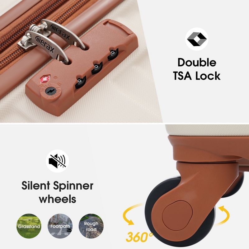 3 PCS Luggage Set, Hardside Expanable Spinner Suitcase with TSA Lock (20/24/28)-ModernLuxe, 3 of 6