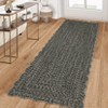 Modern Solid Scalloped Rugs for Living Room, Washable Non Slip Ultra Thin Soft Bedroom Rugs, Indoor Low Pile Large Carpet for Nursery Room - 2 of 4