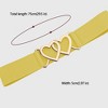 Anna-Kaci Women's Elastic Waist Belt with Gold Heart Buckle - 2 of 3