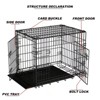 24 Inch Rabbit Cage, Portable Rabbit Carriers with Slide Out Tray, Top & Front Door, Folding Small Critter Carriers Cage - 4 of 4