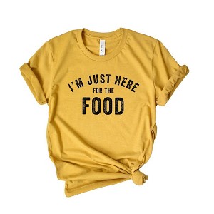 Simply Sage Market Women's I'm Just Here for the Food Short Sleeve Graphic Tee - 1 of 4