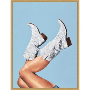 Amanti Art These Boots Blue II by Vertigo Artography Canvas Wall Art Print Framed - 1 of 4