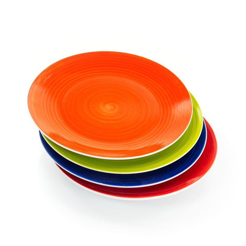 Hometrends Crenshaw 4 Piece 7.25 Inch Ceramic Salad Plate Set in Assorted Colors, 2 of 7