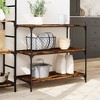 vidaXL Kitchen Trolley Smoked Oak 40.2 In.x19.7 In.x37.4 In. Engineered Wood - 3 of 4
