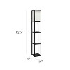Simple Designs Three Shelf Etagere Floor Lamp Aqua Black - 3 of 4