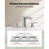 VEVOR Roman Tub Faucet, 3 Hole Waterfall Bathtub Faucet, Zinc Alloy Bath Tubs Faucets Set with 2 Handles, Deck Mount Bath Tub Faucets Set ,Silver - 4 of 4