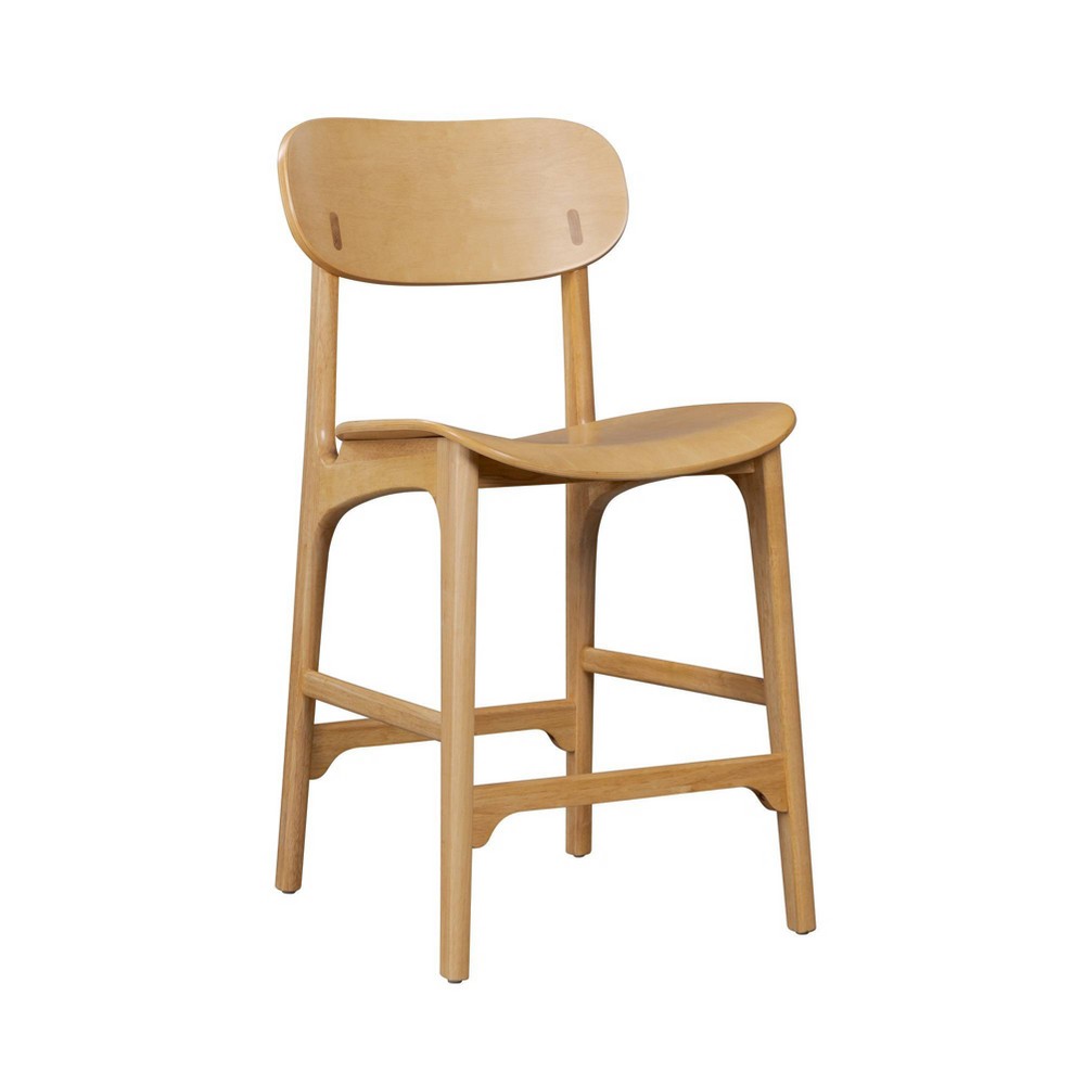 Photos - Chair Boraam Solvang Wood Counter Height Barstool Natural