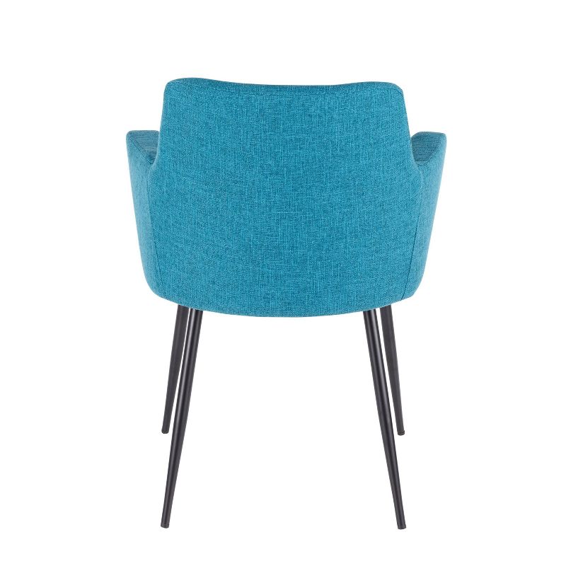 Set of 2 Andrew Contemporary Dining/Accent Chair Teal - LumiSource, 6 of 13