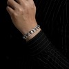 Guili Mens Rhodium-Plated Sterling Silver Miami Cuban Chain Bracelet with Iced Out Cubic Zirconia Stones for a Bold and Stylish Statement Piece - 4 of 4