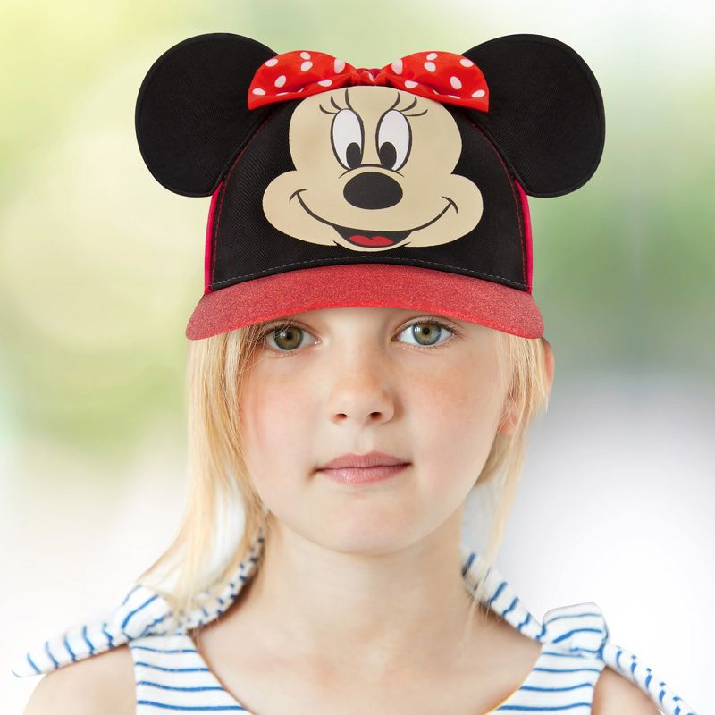 Disney Girls Minnie Mouse Glitter Baseball Cap, 2 of 7