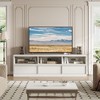 Modern TV Stand for up to 70"TV, Industrial TV Entertainment Center with 3 Drawers Shelves for Living Room, Bedroom, Vintage - 4 of 4
