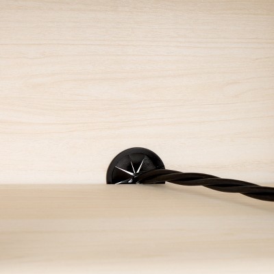 Aino 54" Bleached White and Natural Rattan 3-Door Sideboard