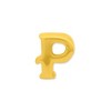 Black Bow Jewelry Letter P Bead Charm in 14k Yellow Gold Plated Sterling Silver - 2 of 4