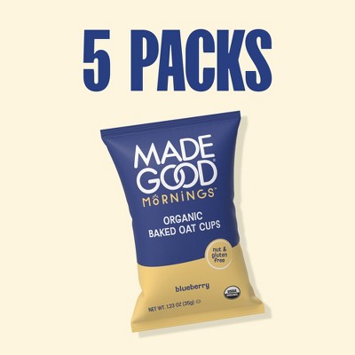 MadeGood Blueberry Snack Oat Cups - 6.15oz/5ct