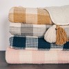 60"x50" Buffalo Check Waffle Woven Faux Shearling Reversible Throw Blanket Mustard - freshmint: Farmhouse Style, Oeko-Tex Certified - 4 of 4