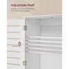 VASAGLE Bathroom Wall Cabinet, Medicine Cabinet, Wall-Mounted Bathroom Storage Cabinet, Double Slat Doors and Open Shelf, Cloud White - 4 of 4