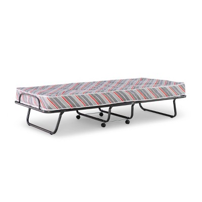 Torino Folding Bed Twin Gray Linon, Twin Size Guest Bed