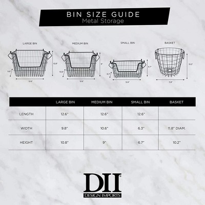 Cool Gray Large Rectangular Metal Wire Mesh Utility Bin
