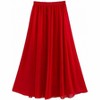 Women's Retro Chiffon Maxi Skirt - Beach Ankle Length Flowy Long Skirt Red - 3 of 4