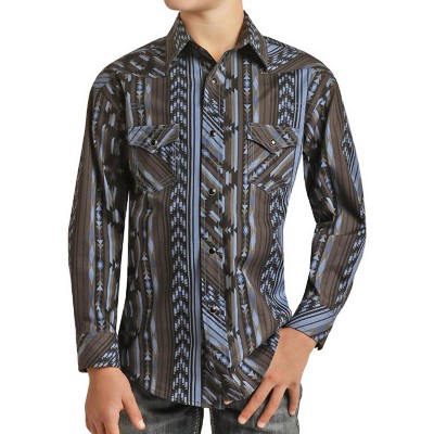 Boy's Reflex Snap Shirt - Rock & Roll Denim